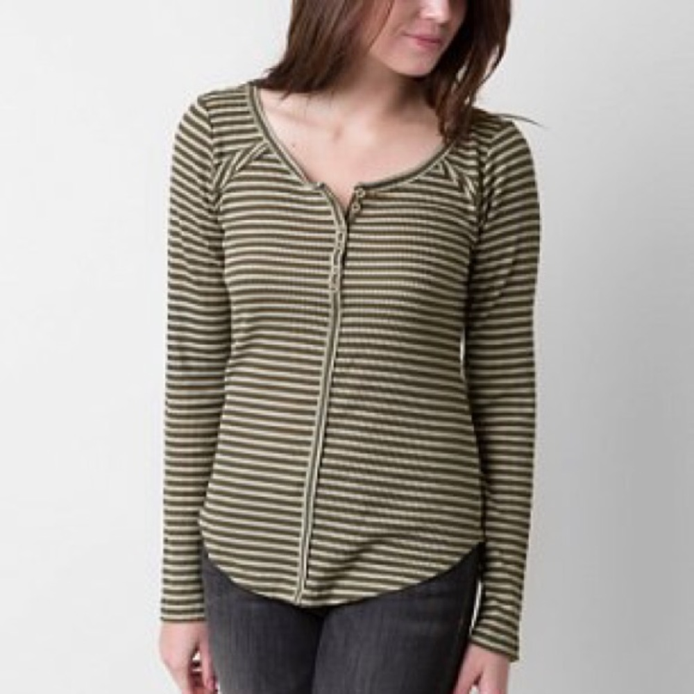 BKE Striped Henley Thermal
