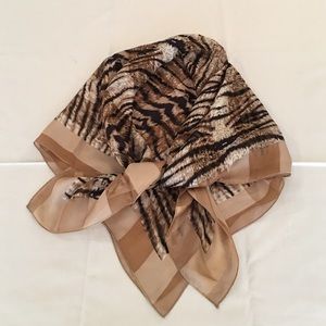 Tiger print silk scarf