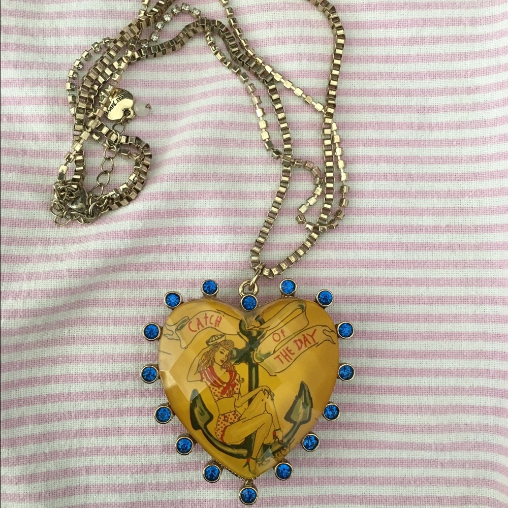 RARE HTF Betsey Johnson Catch Sailor Necklace