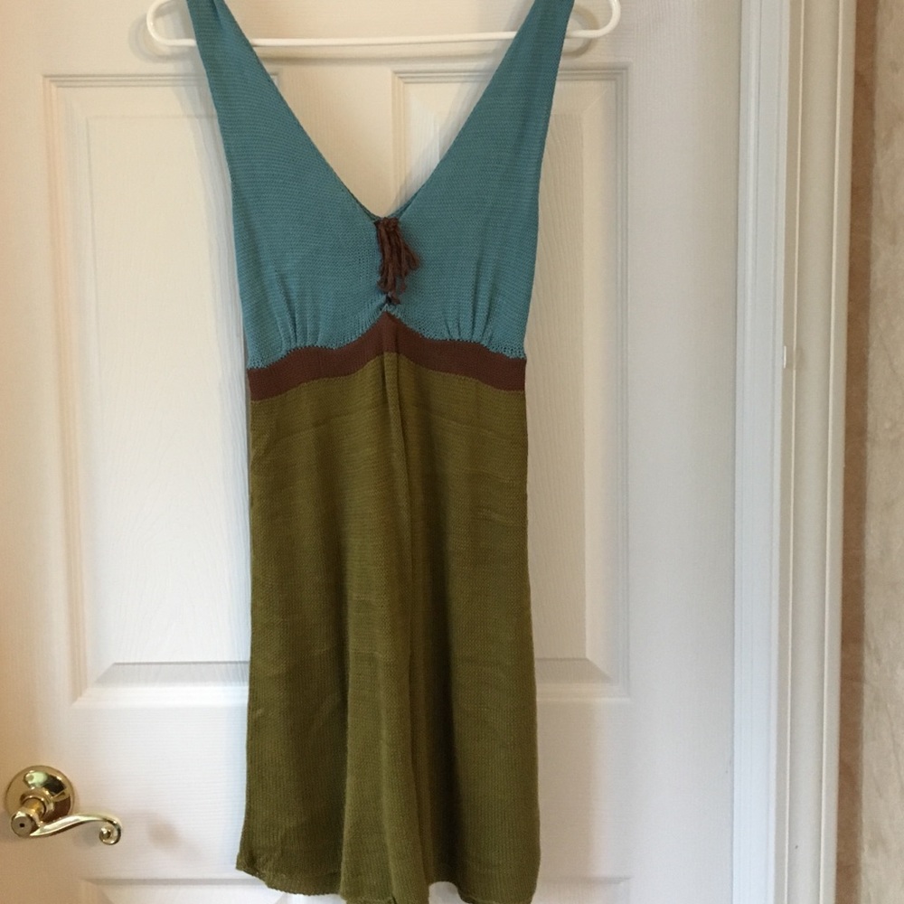Designer color block knit dress by Gabriel S_2