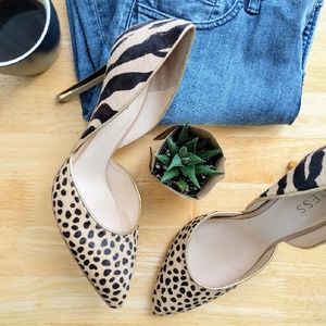 Guess animal-print d'orsay pumps size 9