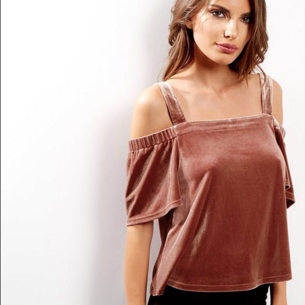 New Look Go Velvet Bardot Top