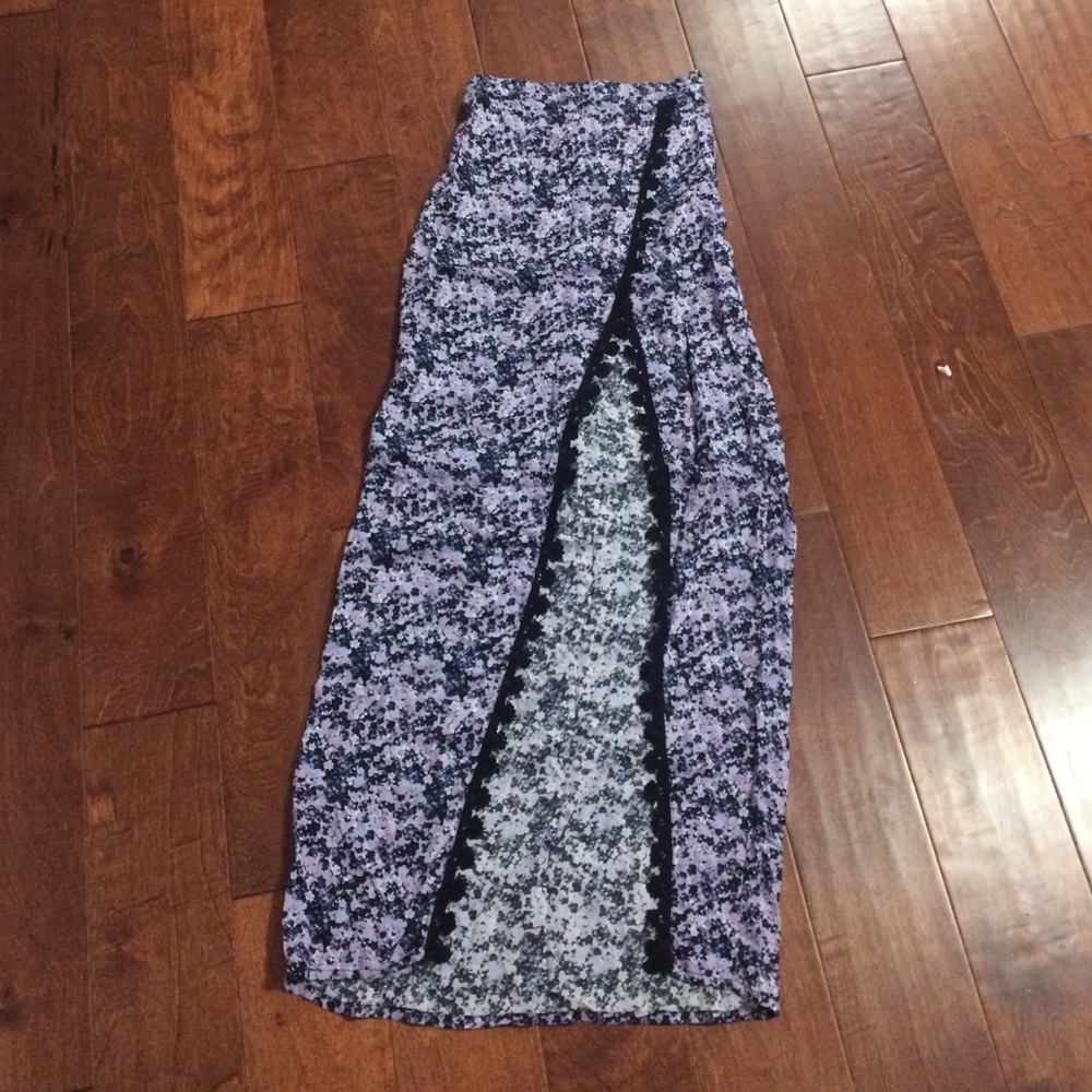 Long floral skirt