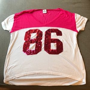 PINK brand football style top