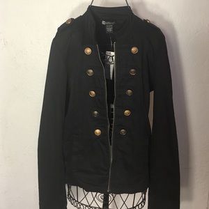 Black military-style jacket