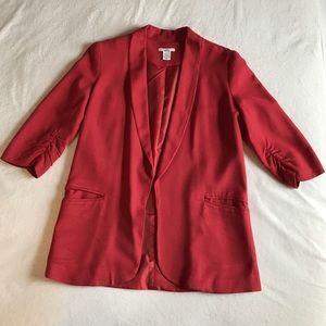 Jackets & Coats - Bar III red 3/4 sleeve lightweight blazer. Jackets & Coats - Bar III red 3/4 sleeve lightweight blazer.