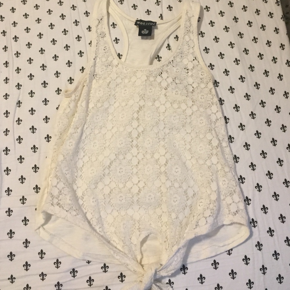 Wet seal cute lace front tank top