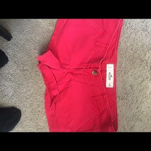 Red hollister shorts