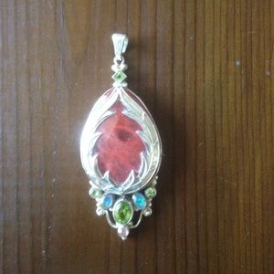 Strawberry quartz pendant by Shankari