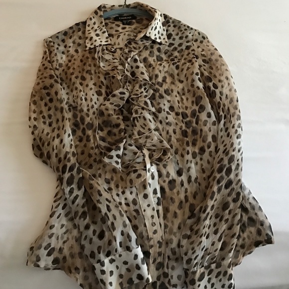 Bebe leopard button down - Picture 2 of 3
