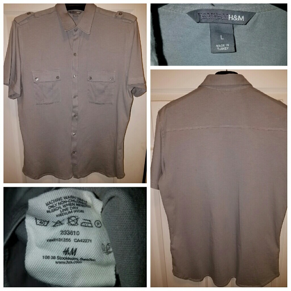 Men's H&M Button Down Short Sleeve Shirt