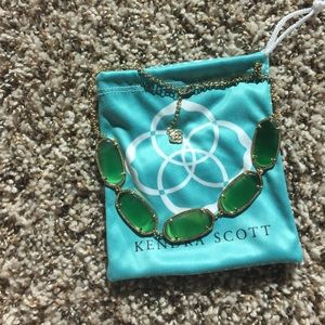 Kendra Scott green statement necklace