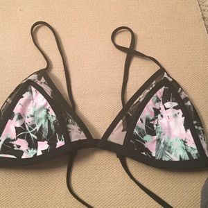 Floral mesh bikini