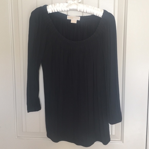 Michael Kors 3/4 Sleeve Black Top - Picture 1 of 3
