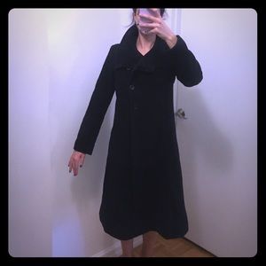 Cole Haan black heavy wool coat sz 6