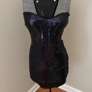 Arden B Strapless Sequin Mini Dress