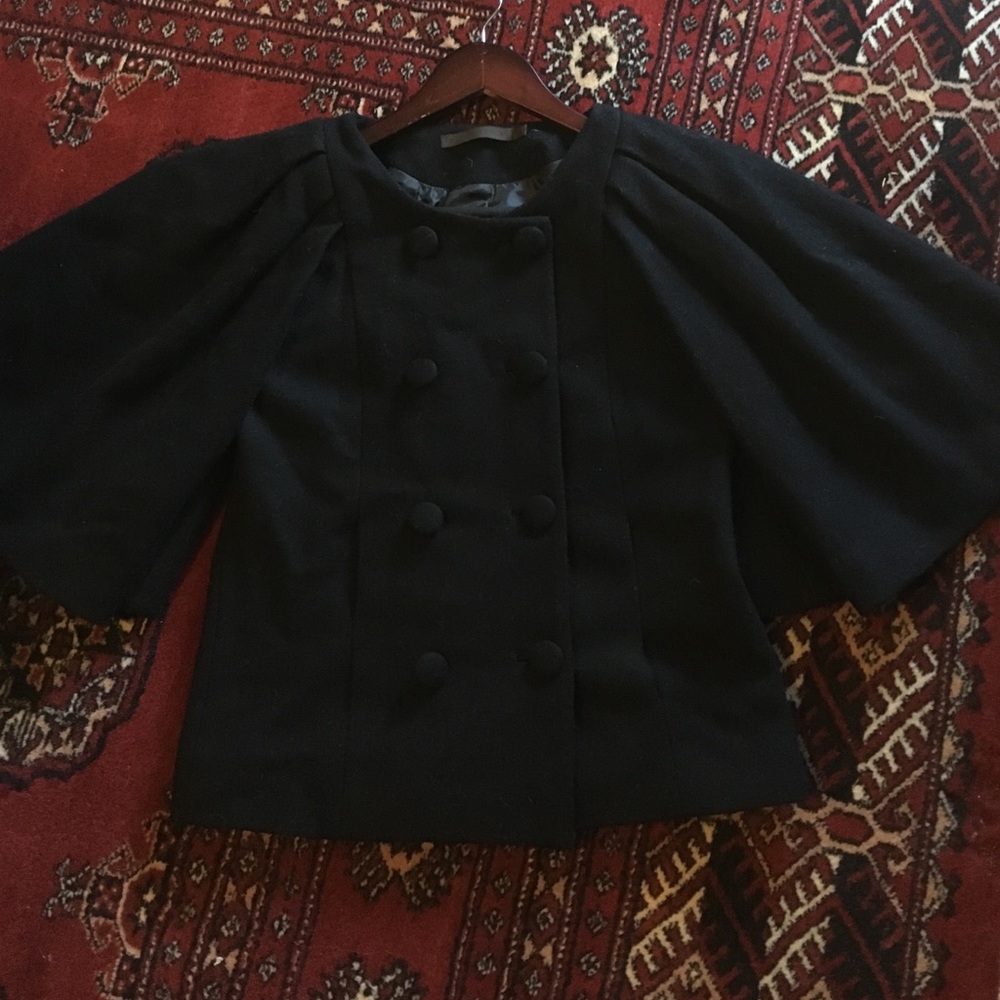 Nicholas Kirkwood black wool dress coat.