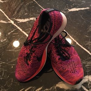 Nike Flyknit Racer- Pink & Orange