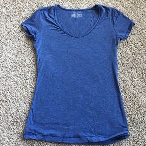 Blue Victoria's Secret v-neck tee shirt.