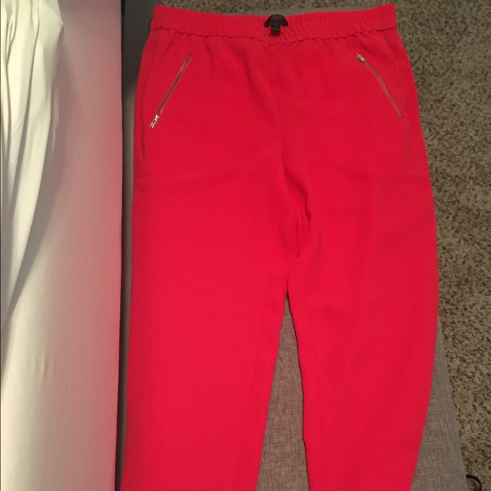 Never worn size 8 J.Crew red pants
