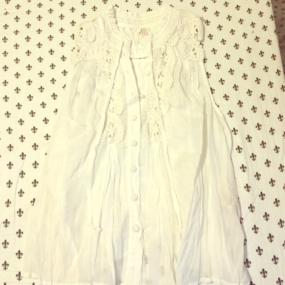 Free people white tank top
