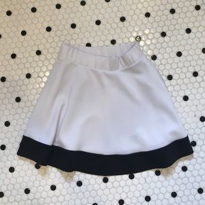charlotte russe white skirt with black stripe