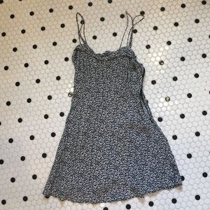 urban outfitters white and black mini dress