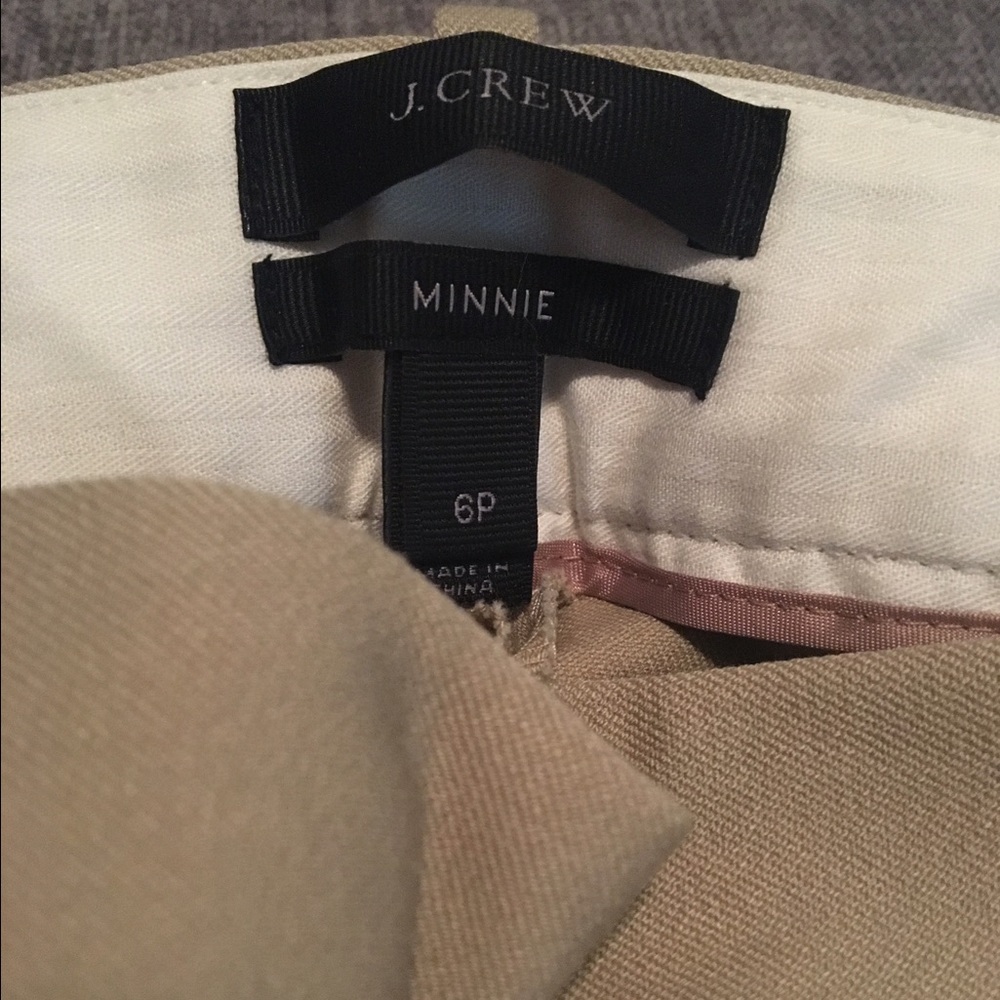 Never worn J.Crew size 6 petite Minnie pants