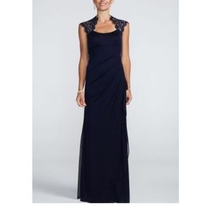 Navy evening blue dress -- plus size 👗😁