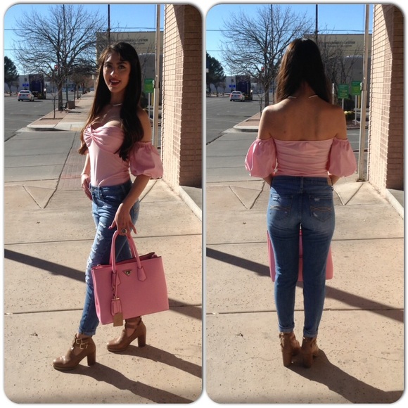 Off the Shoulder Top-Pink-Host Pick🌟LAST ONE - Picture 2 of 3