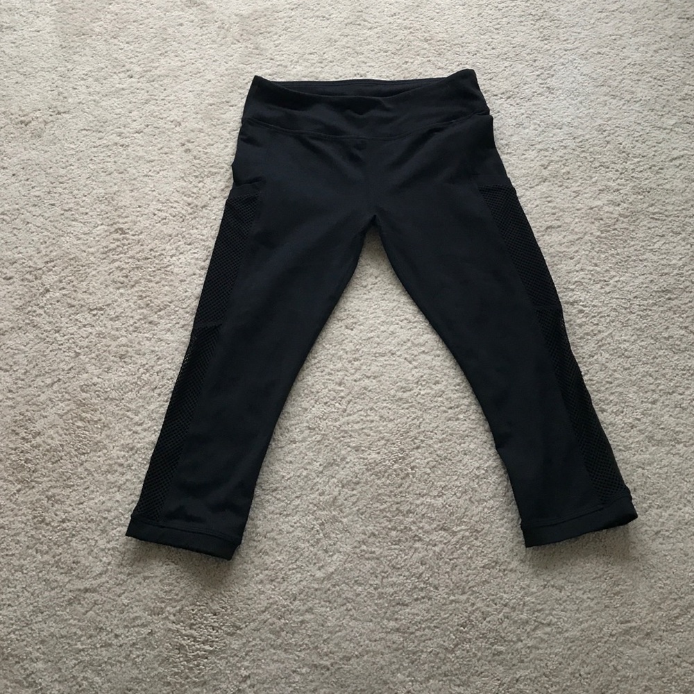 Fabletics cropped pants with mesh panels