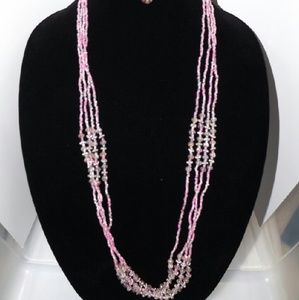 Pink Necklace Set