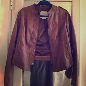 Supple faux leather jacket