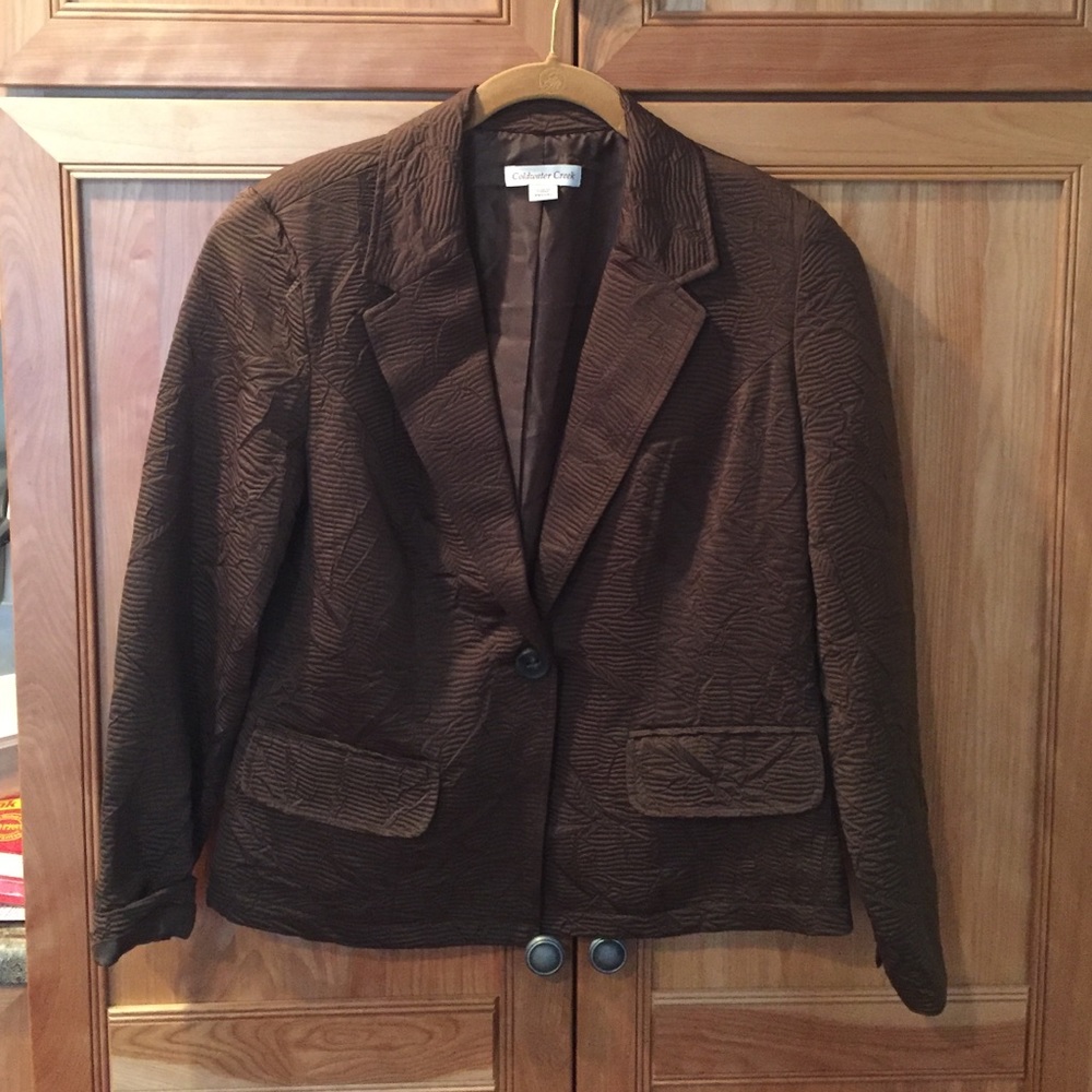 Coldwater Creek Textured Brown Jacket