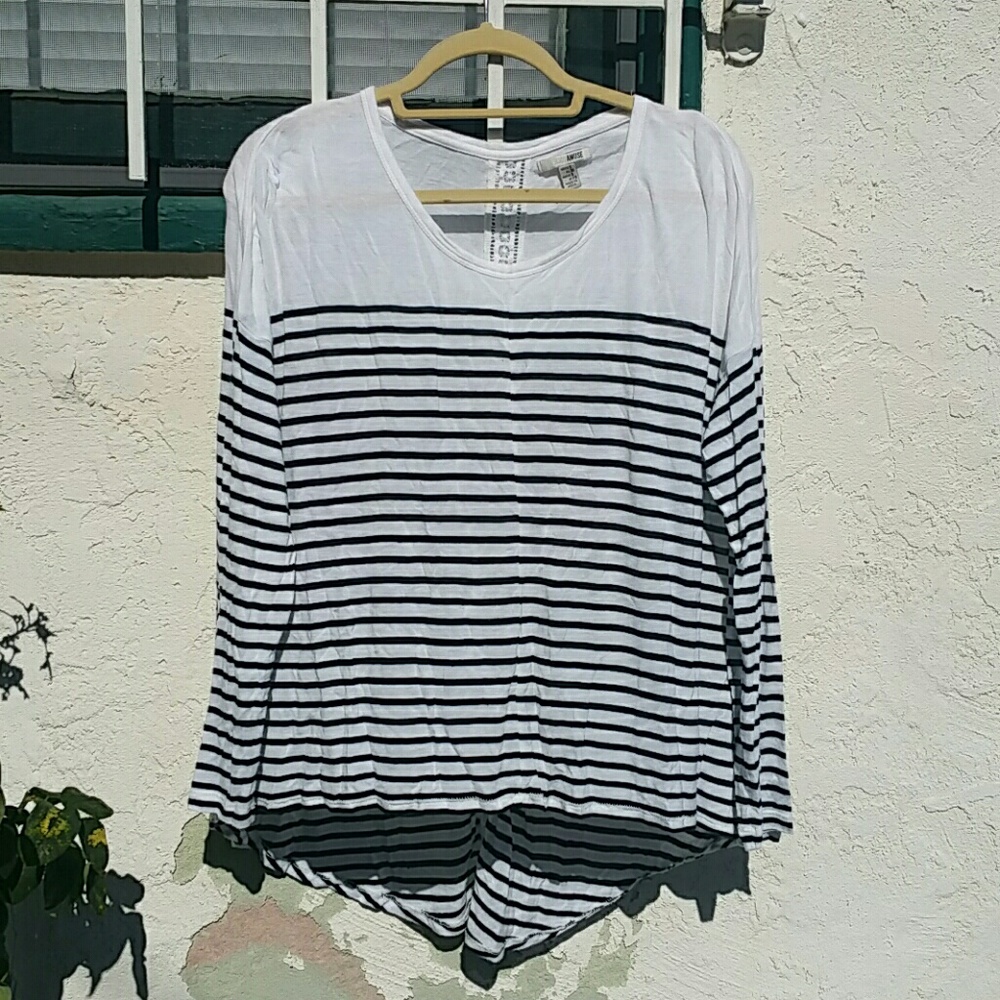 Nautical stripe long sleeve tee