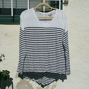 Nautical stripe long sleeve tee