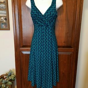 Silky blueish green dress
