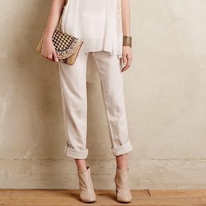 Anthropologie HEI Linen Cargo Pants