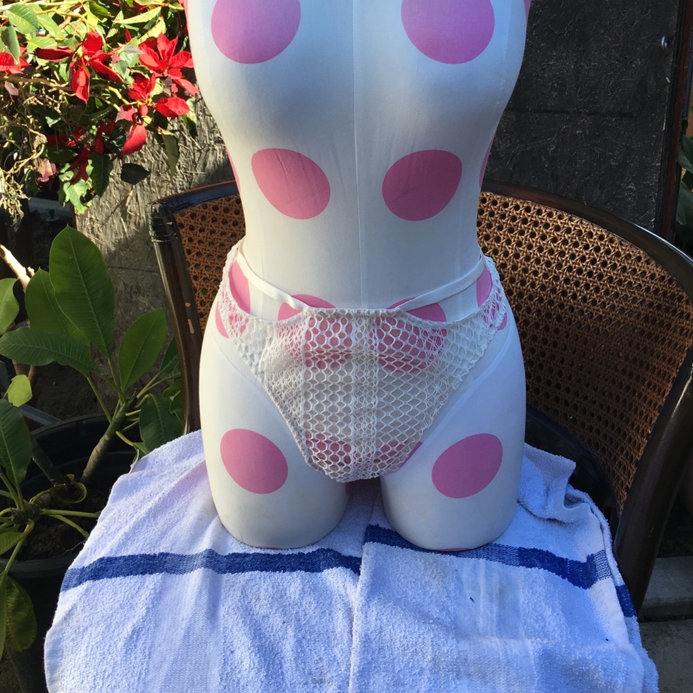 High Waisted Crochet Thong