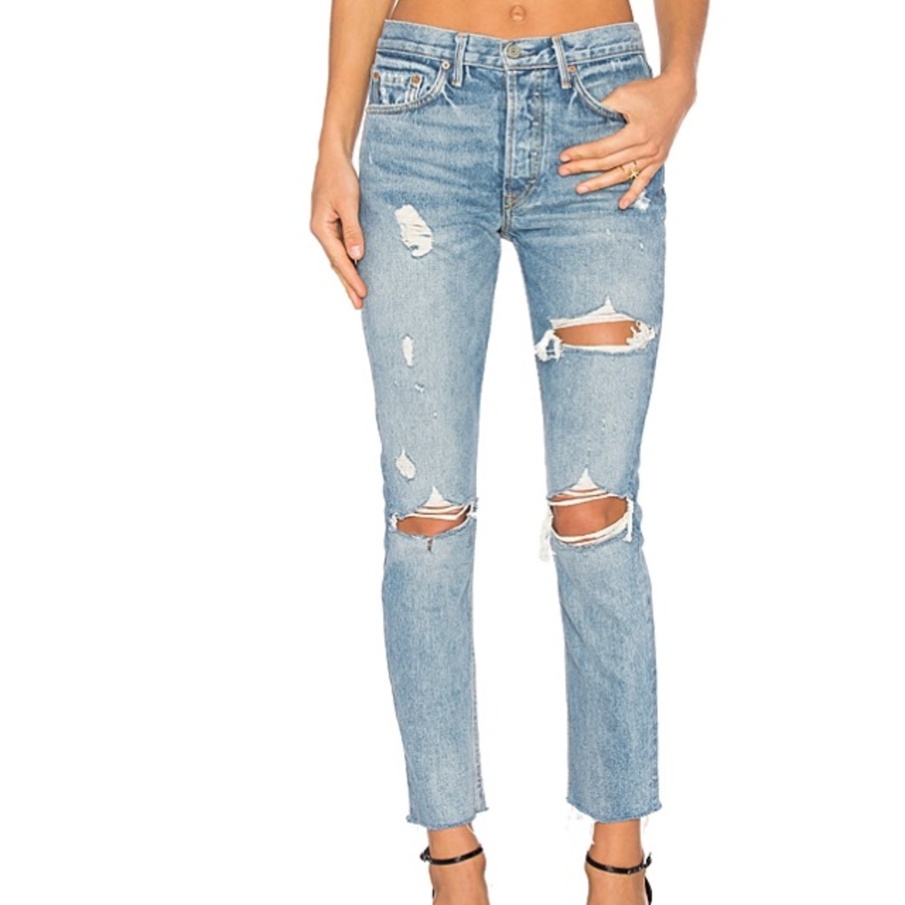 Grlfrnd Karolina in a high rise denim
