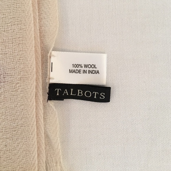 Talbots mauve rose print scarf 100% wool - Picture 4 of 4