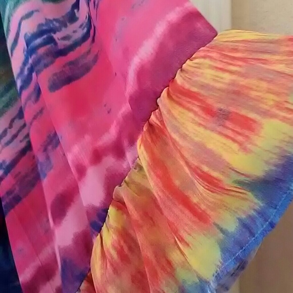 Betsey Johnson Dresses - Betsey Johnson Rainbow boho Kimono bell slv Dress Betsey Johnson Dresses - Betsey Johnson Rainbow boho Kimono bell slv Dress