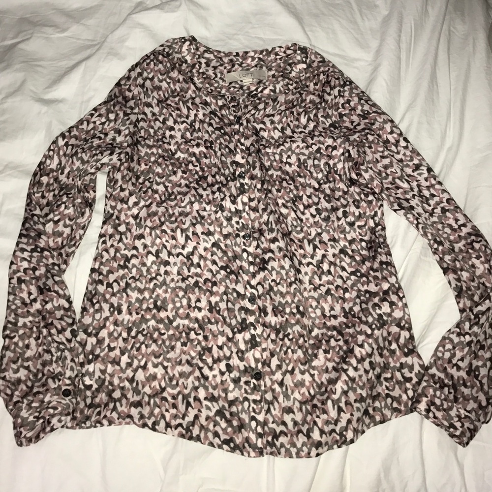 Beautiful pink button up blouse