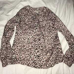 Beautiful pink button up blouse