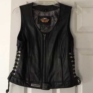 Ladies Harley Davidson Leather Vest