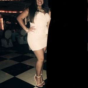 White golden sparkled dress