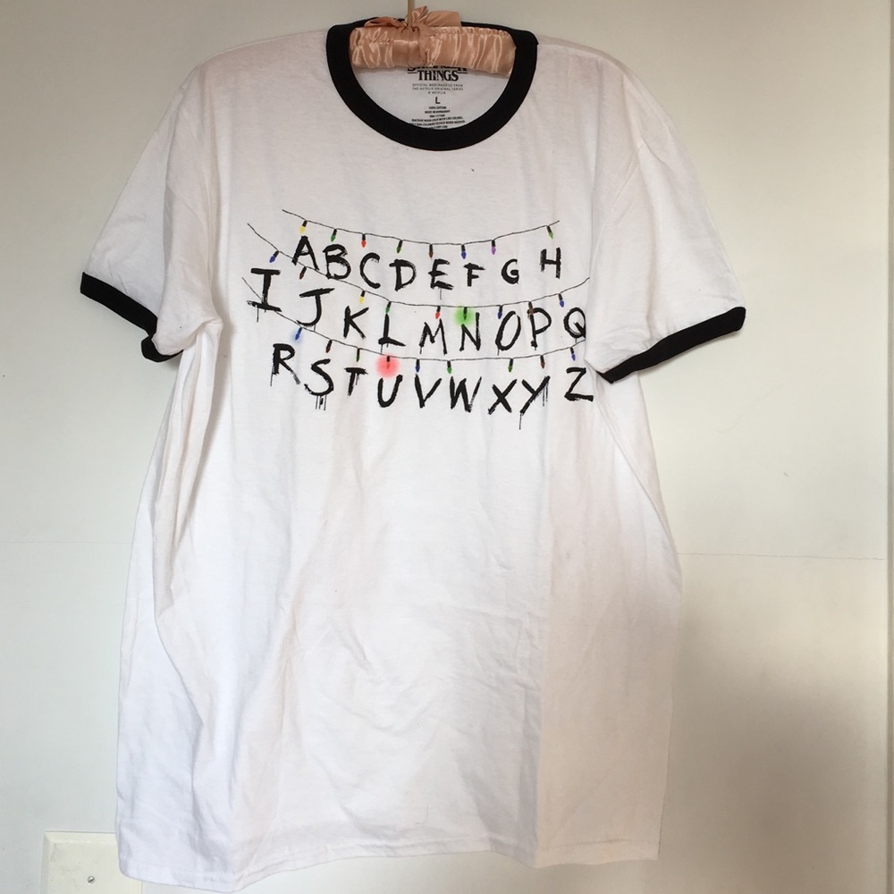 Stranger things Christmas lights t shirt