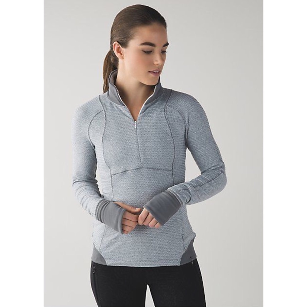 Grey Lululemon Runderful 1/2 Zip