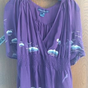 French connection purple blouse