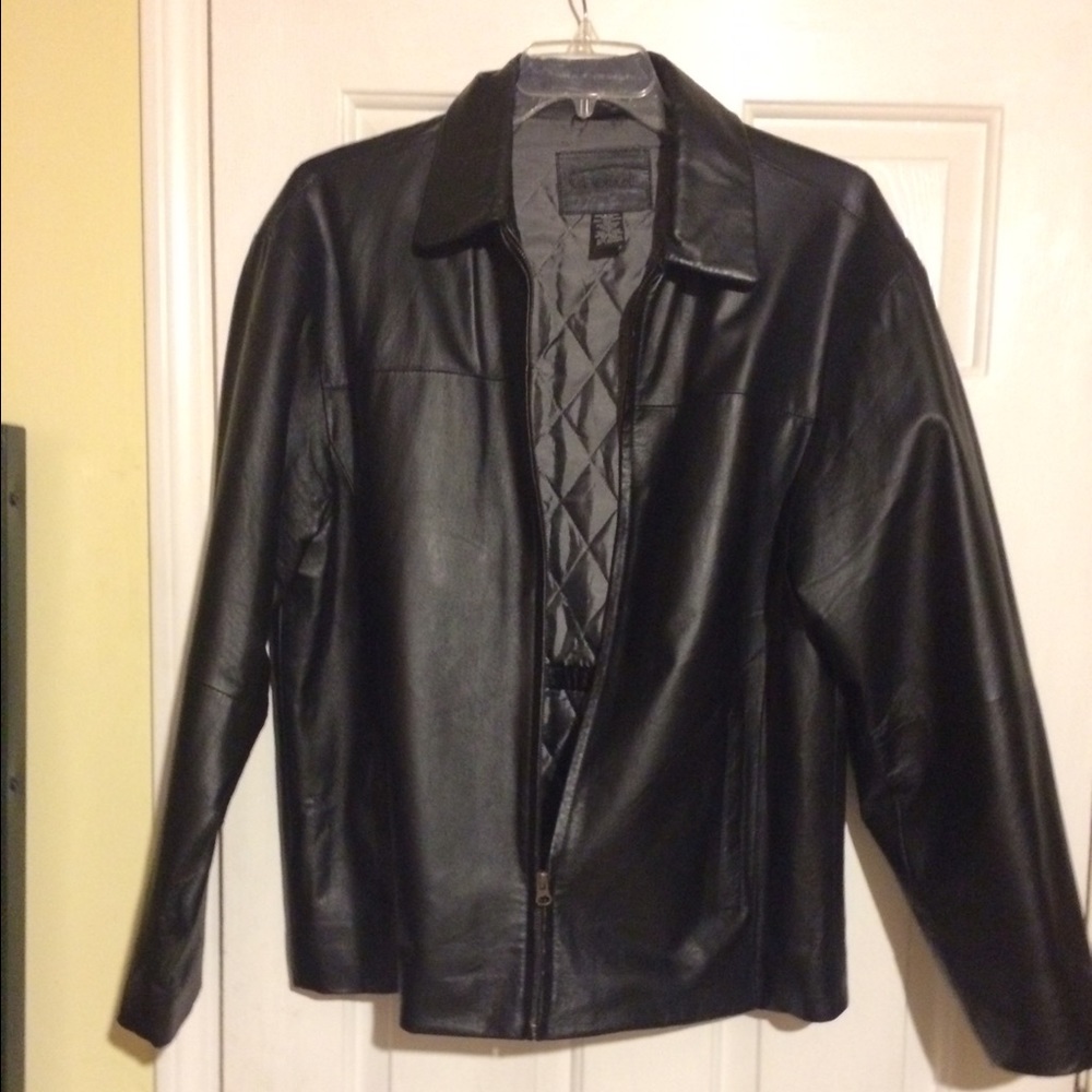 100% George leather men's jacket